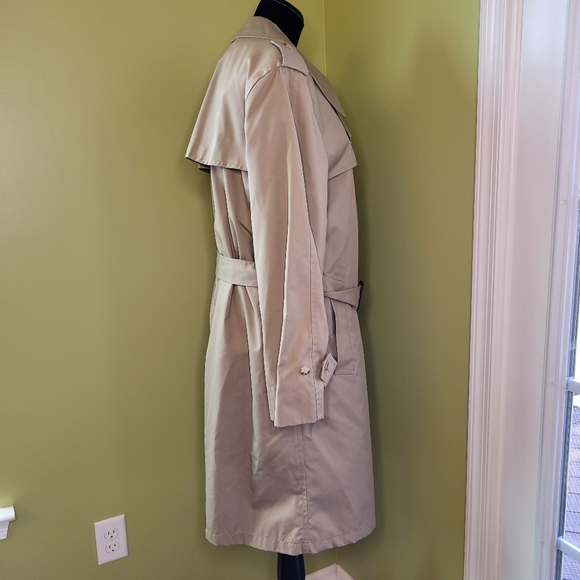 Woodmere Mens Trench Coat Sz 40 R Removable Lining Tan Buttons Pockets VTG Korea - Picture 4 of 14
